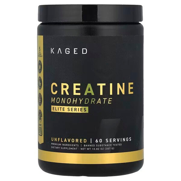 Kaged Muscle kreatīna monohidrāts – Elite sērija, bez garšas – 307 g