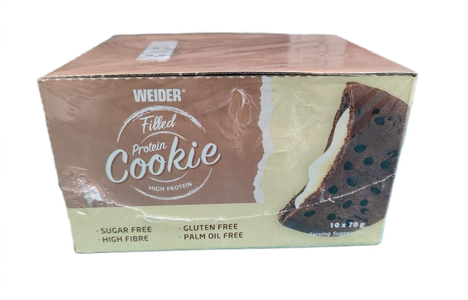 Weider pildītais proteīna cepums, šokolāde-vanilija - 10 x 70 g