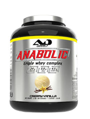 Addict Sport Nutrition anaboliskais trīskāršais sūkalu komplekss, krēmveida vaniļas garša – 2000 g