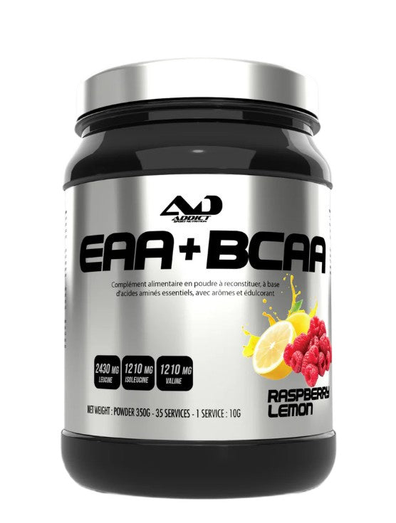 Addict Sport Nutrition EAA+BCAA, aveņu un citronu garša – 350 g