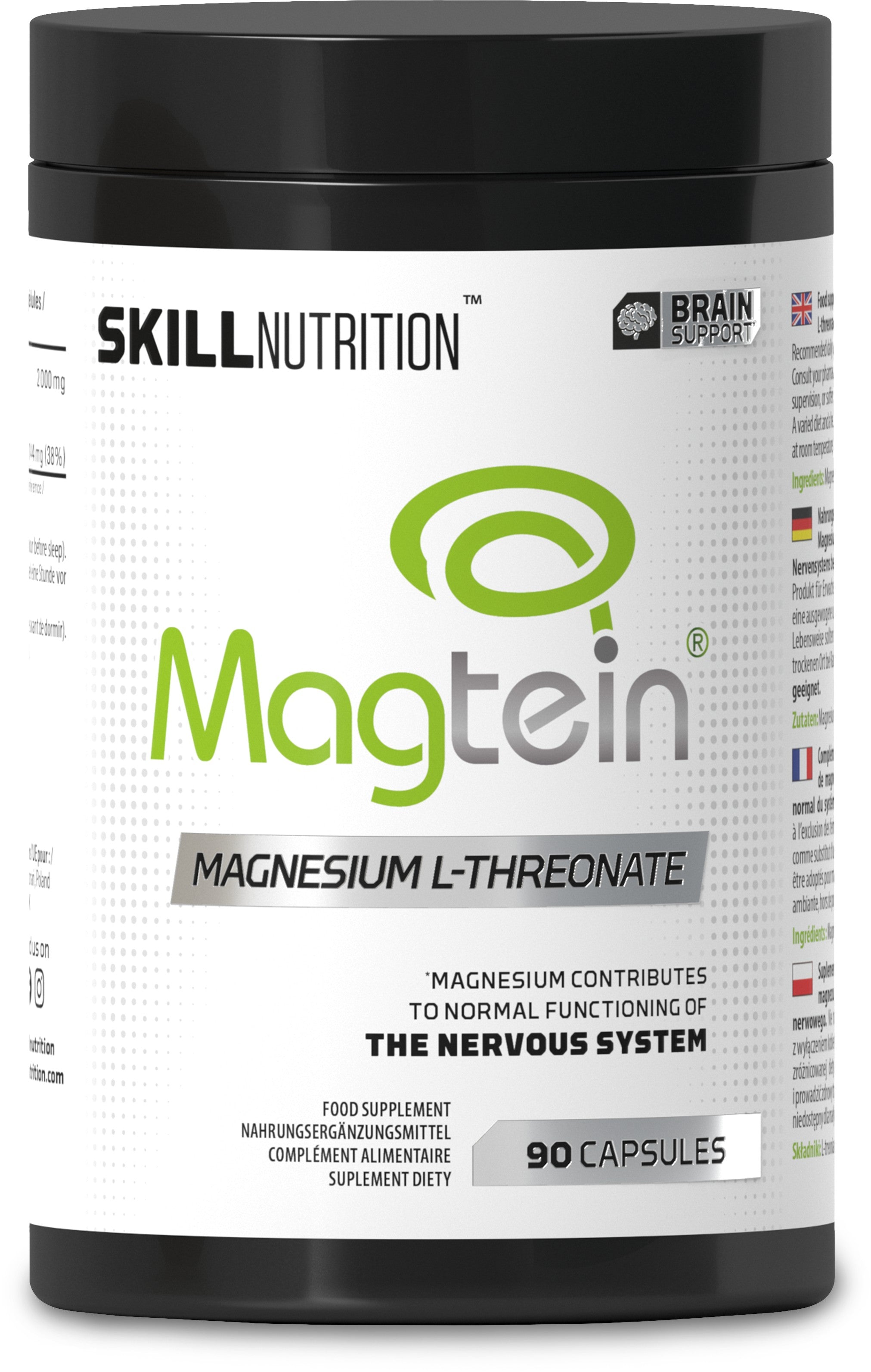 Skill Nutrition Magtein, magnija L-treonāts - 90 kapsulas