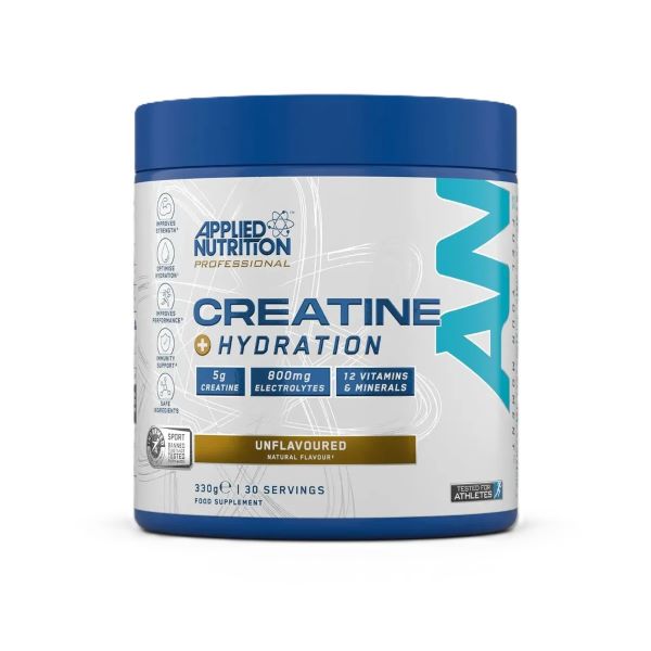 Applied Nutrition kreatīns + hidratācija, bezgaršas - 330 g