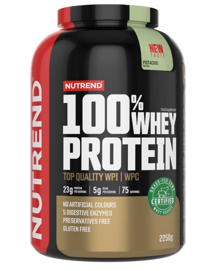 Nutrend 100% sūkalu proteīna pulveris, pistāciju – 2250 g
