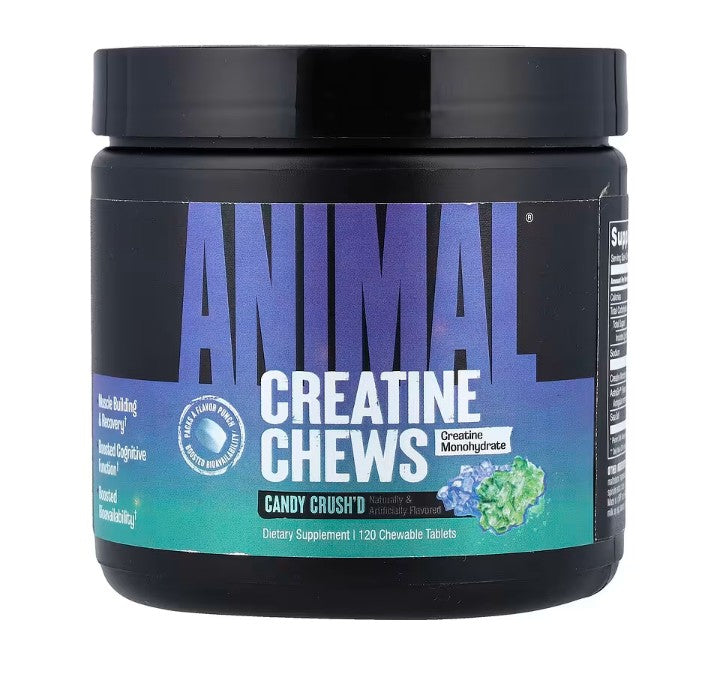 Animal Animal Creatine Chews, Candy Crush'd - 120 košļājamās tabletes