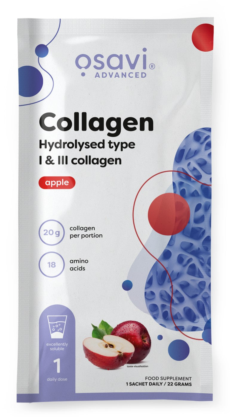Produkto nuotrauka: Osavi Collagen Hydrolysed Type I & III, Apple - 22 g (1 serving)