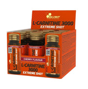 Olimp Nutrition L-karnitīns 3000 Extreme Shot, ķiršu garša - 9 x 25 ml.