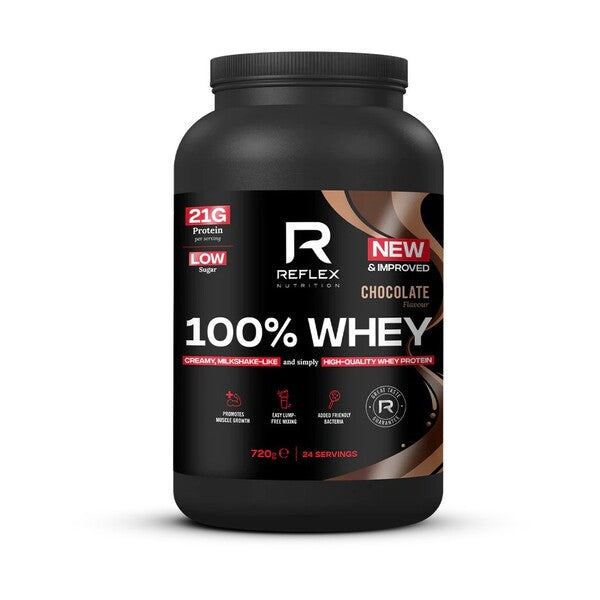 Reflex Nutrition 100% sūkalu proteīns, šokolādes garša – 720 g