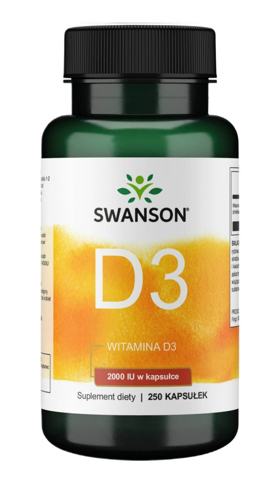 Swanson D vitamīns - 3, 2000 IU – 250 kapsulas
