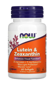 NOW Foods Luteīns un zeaksantīns – 60 kapsulas
