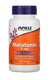 NOW Foods Melatonīns, 1 mg - 100 tabletes