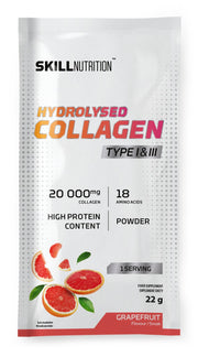Skill Nutrition hidrolizēts I un III tipa kolagēns ar greipfrūtu garšu – 22 g (1 porcija)