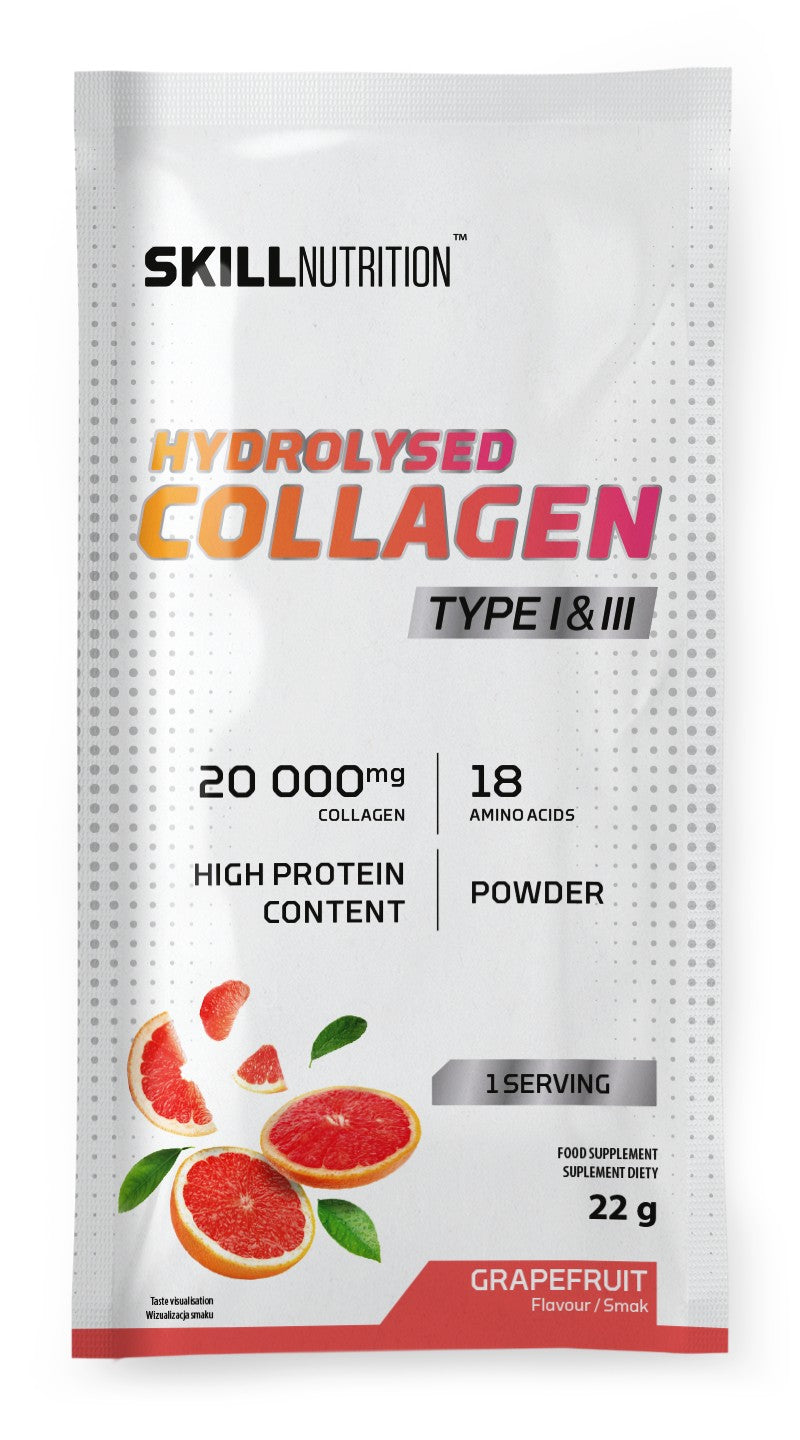 Skill Nutrition hidrolizēts I un III tipa kolagēns ar greipfrūtu garšu – 22 g (1 porcija)