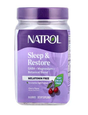 Natrol Sleep & Restore bez melatonīna, ķiršu garša – 60 gumijas konfektes