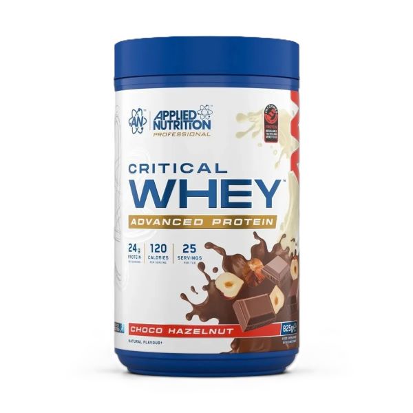 Applied Nutrition Critical Whey, šokolādes un lazdu riekstu garša – 825 g