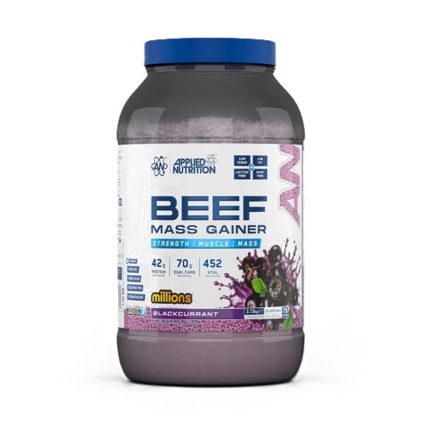 Applied Nutrition liellopu gaļas masas palielinātājs, milj. upeņu – 3130 g