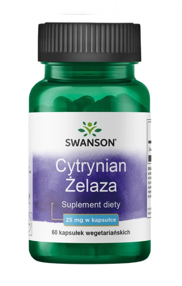 Swanson dzelzs citrāts, 25mg – 60