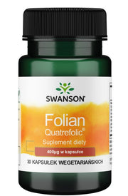 Swanson Folian Quatrefolic, 400 mcg – 30 kapsulas