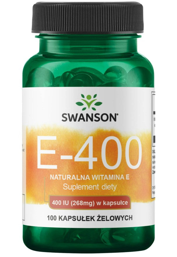 Swanson E - 400 Naturalus vitaminas E, 400 TV (268 mg) – 100 gelių