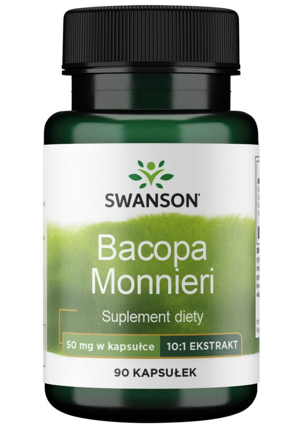 Swanson Bacopa Monnieri 10:1 ekstrakts, 50 mg – 90 kapsulas