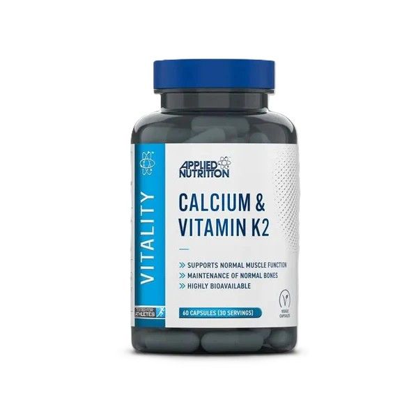 Applied Nutrition kalcijs un K2 vitamīns – 60 kapsulas