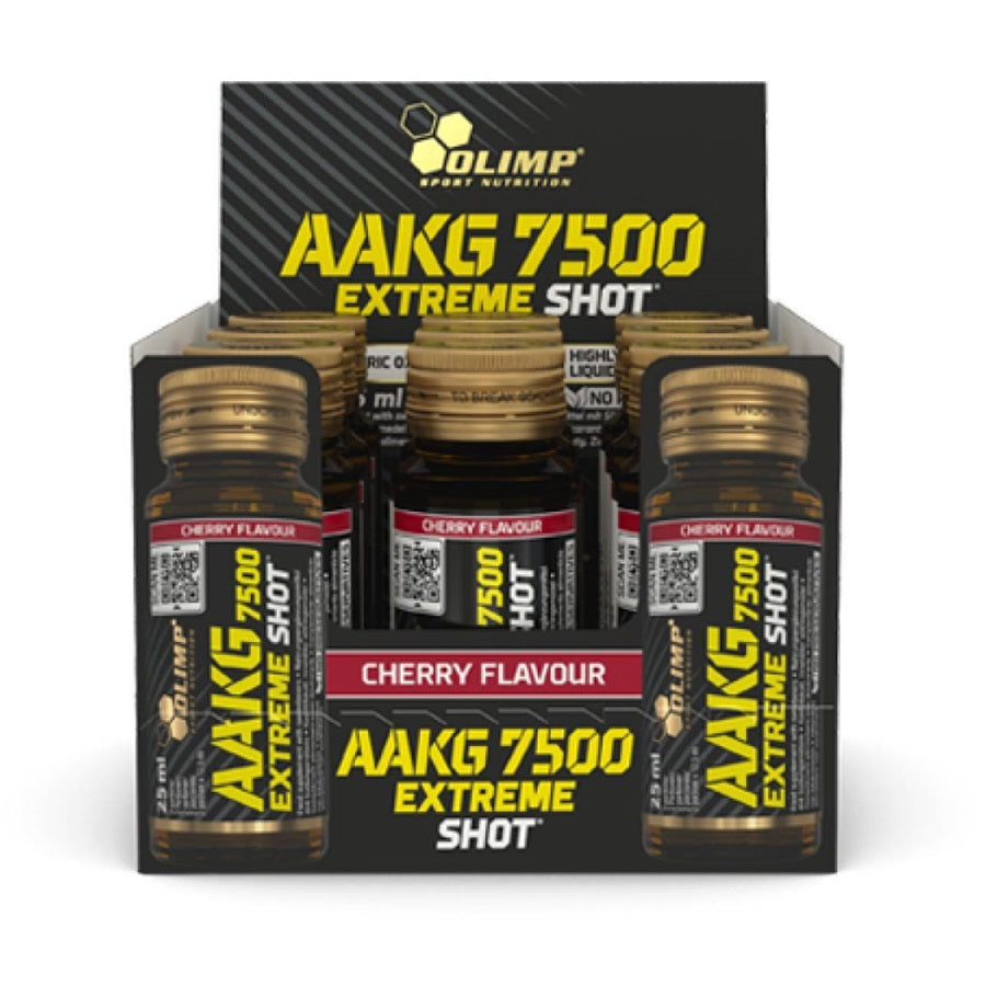 Olimp Nutrition AAKG 7500 Extreme Shot, ķiršu garša - 9 x 25 ml.