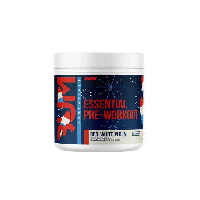 Raw Nutrition CBUM Essential pirms treniņa papildinājums, Red White 'N Bum – 393 g