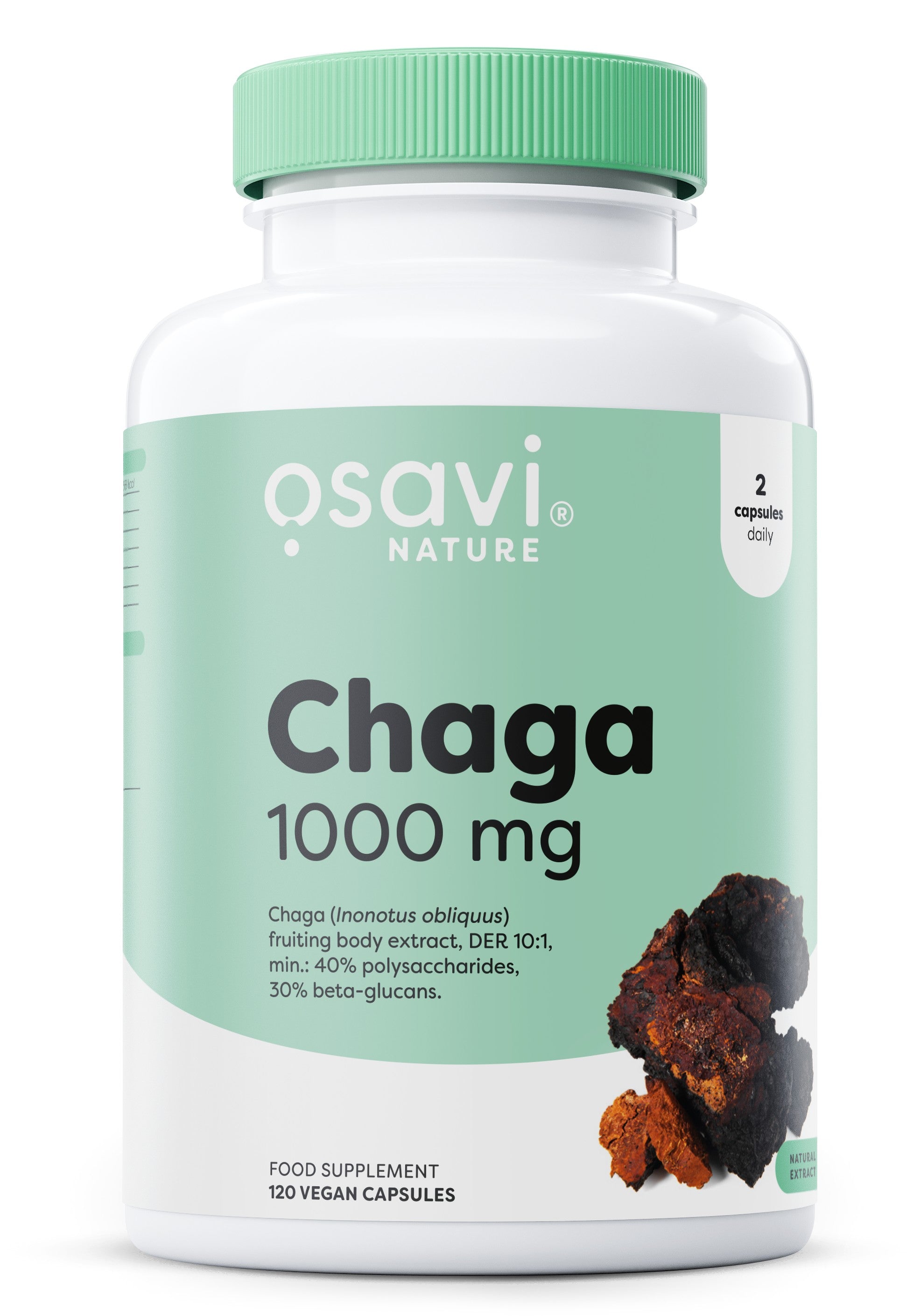 Produkto nuotrauka: Osavi Chaga, 1000mg - 120 vegan caps