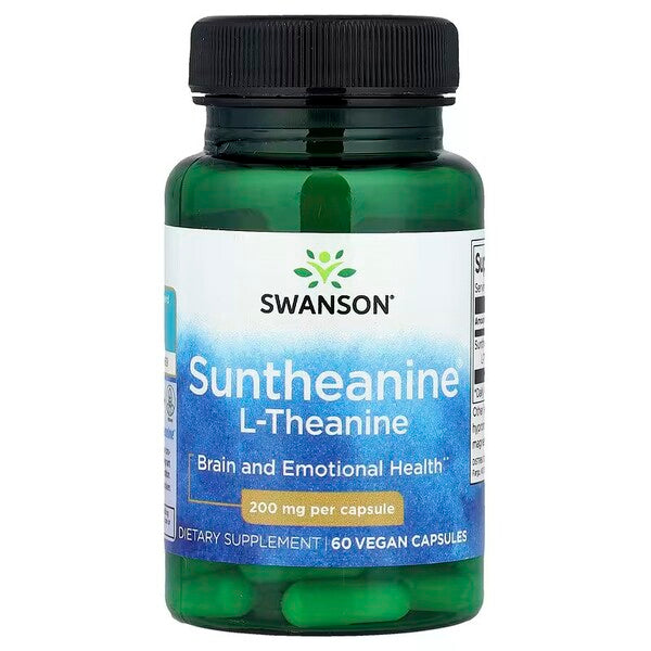 Swanson Suntheanine L-teanīns, 200 mg – 60 kapsulas