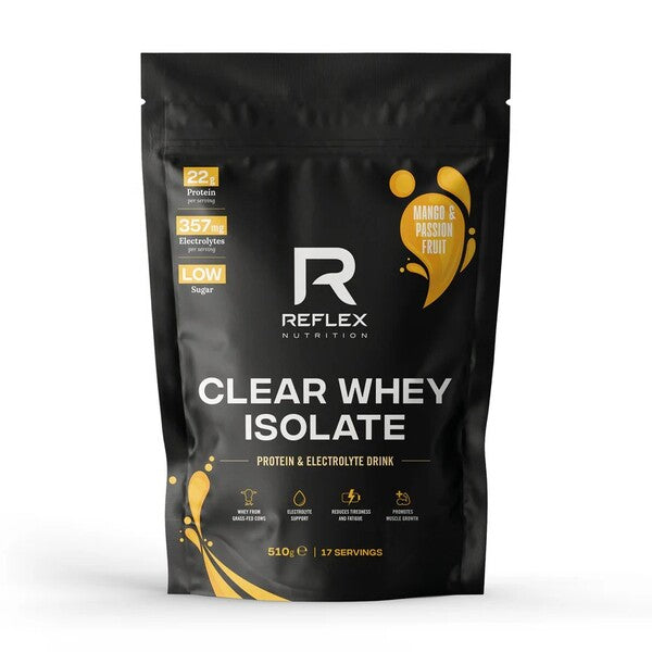 Reflex Nutrition dzidrais sūkalu izolāts, mango un pasiflora augļi – 510 g