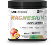 Skill Nutrition magnija bisglicināta pulveris, pasifloru un persiku garša – 480 g