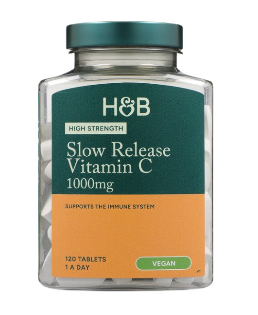 Holland & Barrett augstas potences lēni atbrīvojošais C vitamīns, 1000 mg – 120 tabletes