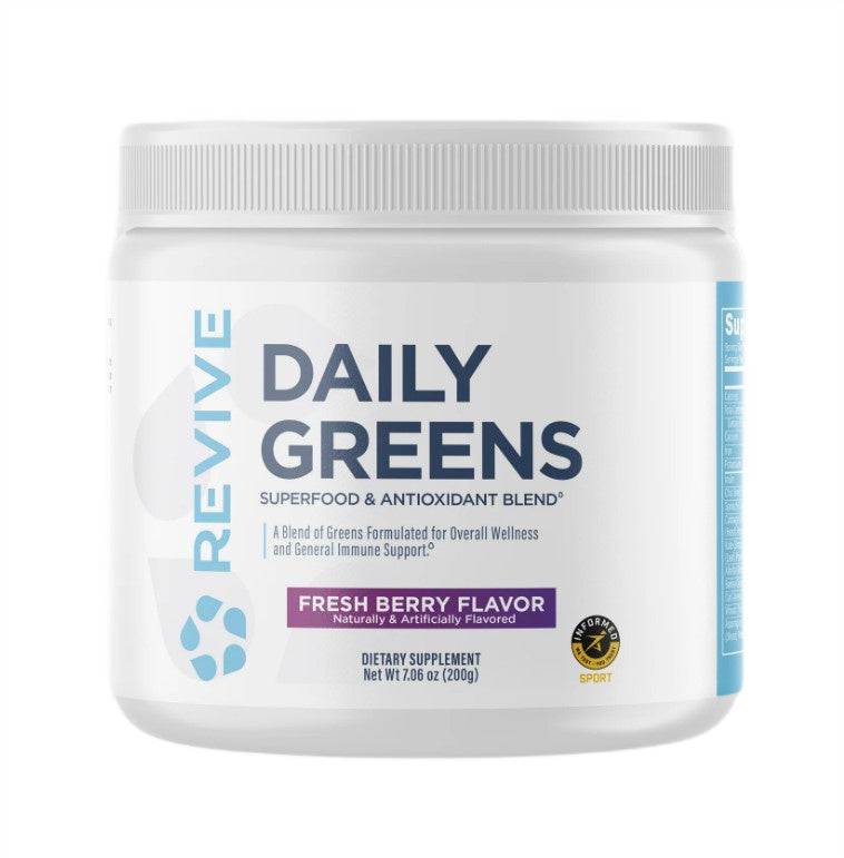 Revive Daily Greens pulveris, ar svaigu ogu garšu – 200 g