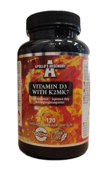 Apollo's Hegemony D3 vitamīns ar K2 MK7 – 120 kapsulas