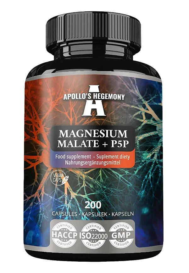 Apollo's Hegemony magnija malāts + P5P – 200 kapsulas