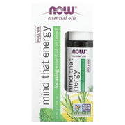 NOW Foods ēteriskās eļļas rullīša dezodorants, Mind That Energy – 10 ml.