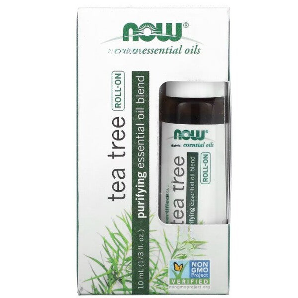 NOW Foods rullīšu dezodorants ar tējas koka aromātu – 10 ml.