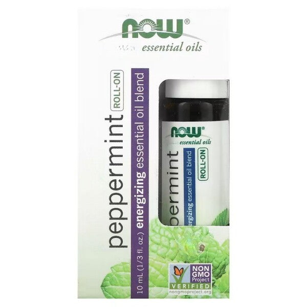 Produkto nuotrauka: NOW Foods Essential Oil Roll-On, Peppermint - 10 ml.