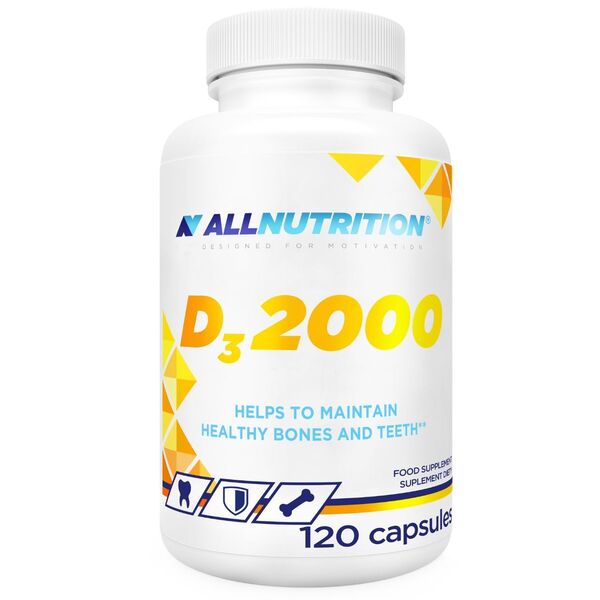 Allnutrition D3 vitamīns 2000, 2000 IU – 120 kapsulas