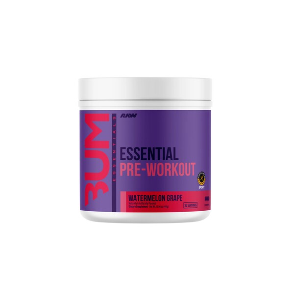 Raw Nutrition CBUM Essential pirms treniņa, arbūzu un vīnogu garša – 441 g