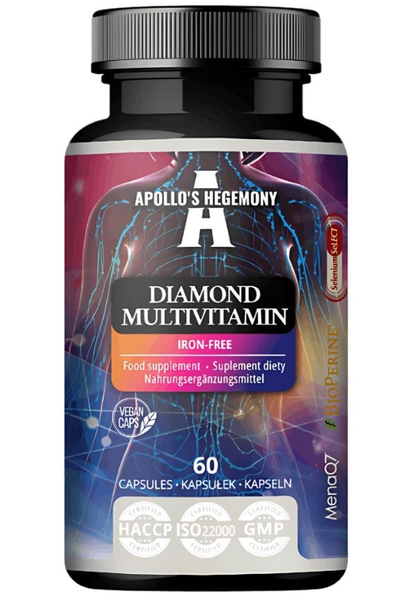 Apollo's Hegemony Diamond multivitamīni bez dzelzs – 60 kapsulas