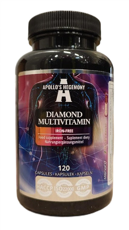 Apollo's Hegemony Diamond multivitamīni bez dzelzs – 120 kapsulas