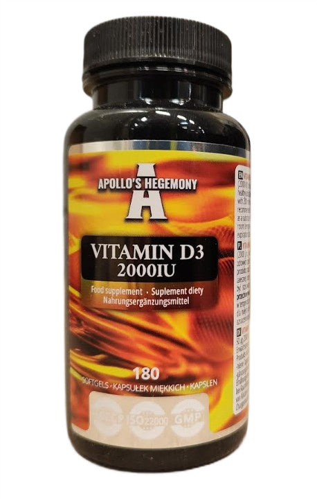 Apollo’s Hegemony D3 vitamīns 2000 IU – 180 kapsulas