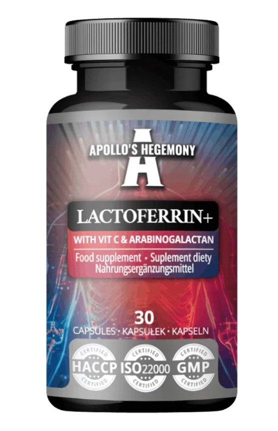 Apollo's Hegemony Laktoferīns+ ar C vitamīnu un arabinogalaktānu - 30 kapsulas