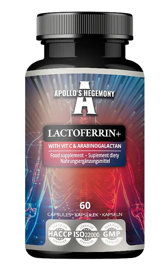 Apollo's Hegemony Laktoferīns+ ar C vitamīnu un arabinogalaktānu – 60 kapsulas