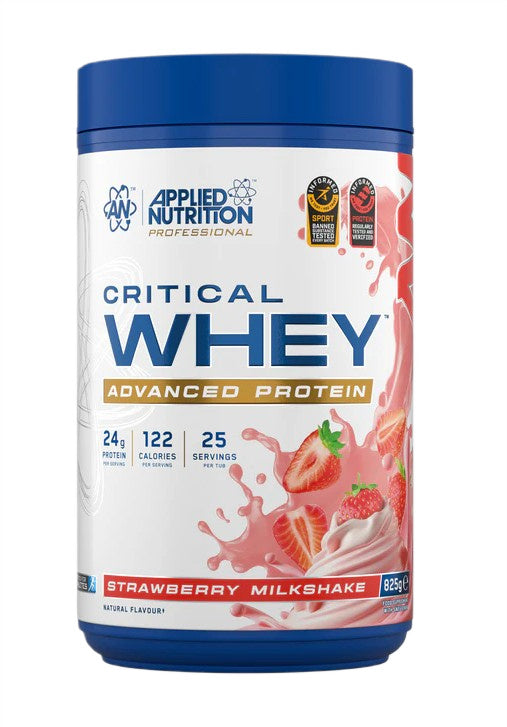 Applied Nutrition Critical Whey zemeņu piena kokteilis – 825 g