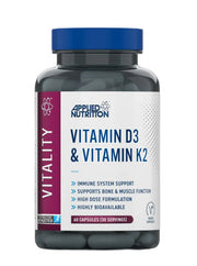 Applied Nutrition D3 vitamīns un K2 vitamīns – 60 kapsulas