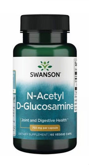 Swanson N-acetil-D-glikozamīns, 750 mg – 60 kapsulas