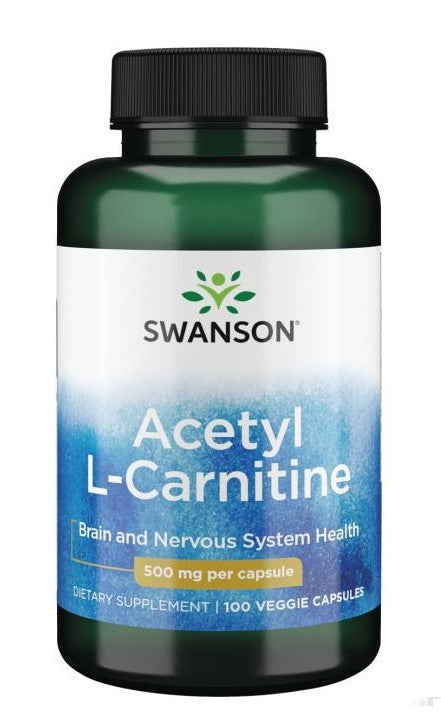 Swanson ALC (acetil-L-karnitīns), 500 mg – 100