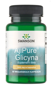 Swanson AjiPure Glicīns, 500 mg – 60 kapsulas