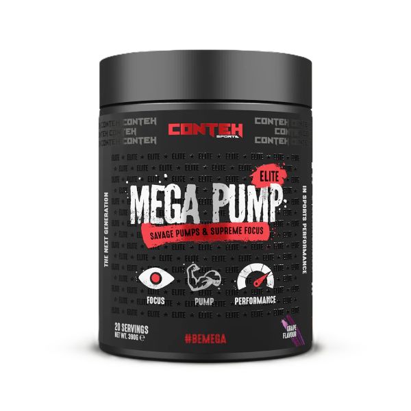 Conteh Sports Mega Pump Elite, vīnogu garša – 390 g